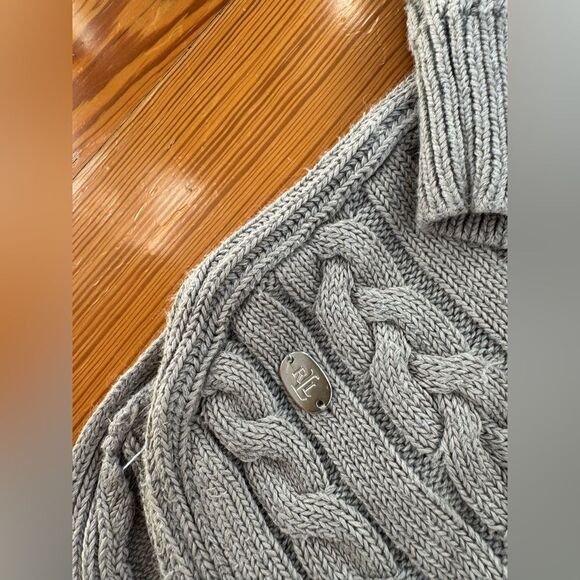 Lauren Ralph Lauren Grey Cable-knit Sweater - Picture 3 of 6